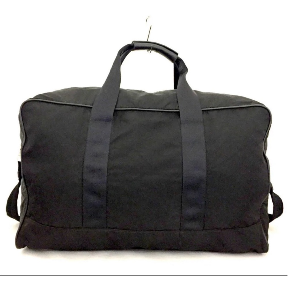 PRADA Travel Bag w/ Shoulder Strap + Luggage Tag (Black w: Silver HW) - Picture 8 of 9
